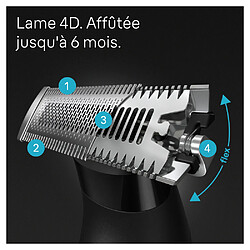 Tondeuse à barbe réchargeable étanche noir - SERIEXT5100 - BRAUN pas cher