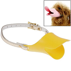 Wewoo Muselières chien jaune pour chien, taille: L Museau mignon en forme de canard bouche en silicone