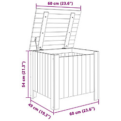 vidaXL Boîte de rangement avec couvercle RANA blanc bois massif de pin pas cher