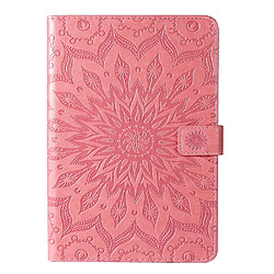 Etui en PU motif tournesol avec support rose pour votre Samsung Galaxy Tab A7 10.4 (2020)/T505/T500