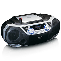 Lenco Radio portable lecteur CD avec Bluetooth® SCD-120SI Noir-Argent pas cher