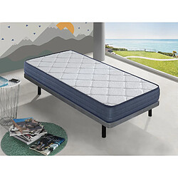 Dormalit Matelas 80X180 LAURA Épaisseur 18 CM Mousse à mémoire de forme-2 faces Eté/hiver - Indépendance De Couchage