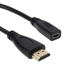 Avis Wewoo Câble adaptateur HDMI mâle vers micro HDMI femelle, longueur: 20cm