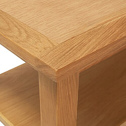 ComfortXL Table Basse 110x55x40 Cm Bois De Chêne Massif pas cher