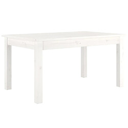 Maison Chic Table basse,Table Console Table d'appoint, Table pour salon Blanc 80x50x40 cm Bois massif de pin -MN23066