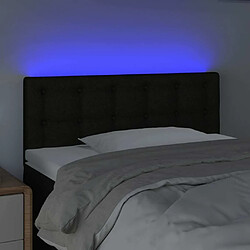 Avis Maison Chic Tête de lit scandinave à LED,meuble de chambre Noir 80x5x78/88 cm Tissu -MN96658