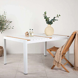 Venture Home Table de repas extérieure 4 places Togo blanc.