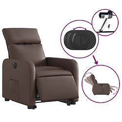 Acheter vidaXL Fauteuil inclinable électrique marron similicuir