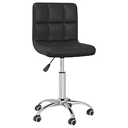 Helloshop26 Chaise fauteuil siège de bureau informatique étude pivotante similicuir noir 02_0024053