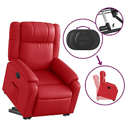 Acheter vidaXL Fauteuil inclinable Rouge Similicuir