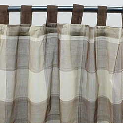 Thedecofactory CHECK - Voilage en coton beige 110x250