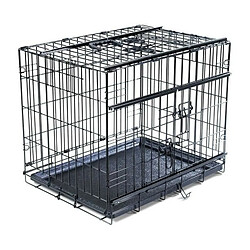 Avis VADIGRAN Cage metallique pliable Premium - 61 x 46 x 53 cm - Noir - Pour chien