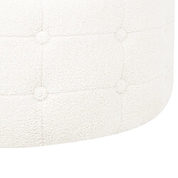 Beliani Pouf TAMPA Blanc Bouclé 55 cm 55 cm pas cher