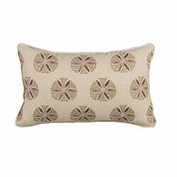 BigBuy Home Coussin Coton Lin Beige 45 x 30 cm