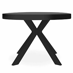 Avis Paris Prix Table Ronde Extensible Zefane 160-260cm Noir