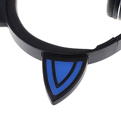 casque bluetooth sur l'oreille, casque stéréo sans fil hi-fi, bleu pliable