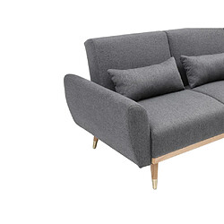 Vente-Unique Canapé d'angle convertible réversible clic-clac en tissu anthracite ANDINO pas cher