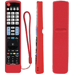 SANAG Housse Coque En Silicone Pour Lg Tv Telecommande, Agf76692608 Akb73615303 Akb73756567, Antiderapage, Antisismique, Lavable, Etui De Protection Pour Lg Telecommande(Rouge)