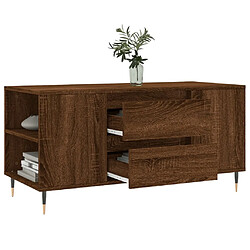 Acheter Maison Chic Tabls basse,Table Console pour salon chêne marron 102x44,5x50 cm bois d'ingénierie -MN24930