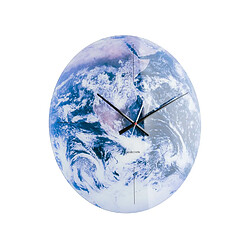 Karlsson Horloge murale en verre Earth - Bleu