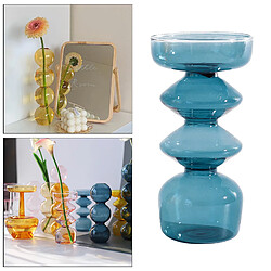 Acheter Table De Vase à Fleur En Verre Moderne Hydroponique Terrarium Porte-plante Conteneur Losange Bleu