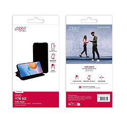 My Way Myway Étui Folio pour Vivo Y76 5G Fonction Stand Noir