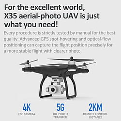 Avis Universal X35 GPS Drone With 4K HD 3 Axis Anti Shake Gimbal Camera(Le noir)