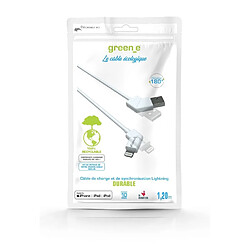 Acheter Greene Câble Lightning MFI vers USB avec Embout Rotatif Charge et Synchronisation 1,2m Blanc