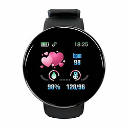 Hommes Femmes Montre Intelligente Ip65 Étanche Sports Fitness Montre Intelligente Compatible Avec Android Ios Noir