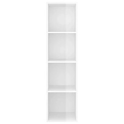 Acheter Maison Chic Meuble TV scandinave mural Banc TV suspendu pour salon - Blanc brillant 37x37x142,5 cm Aggloméré -MN62962