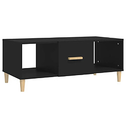 vidaXL Table basse noir 102x50x40 cm bois d'ingénierie