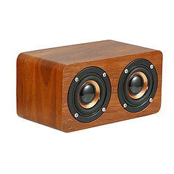 Yonis Enceinte Bluetooth 3D Stéréo Rétro Bois Subwoofer Son Choc Haute Puissance Enceinte Bluetooth Rétro Bois 3D Stéréo Subwoofer Audio Portable Puissance 5W Marron YONIS