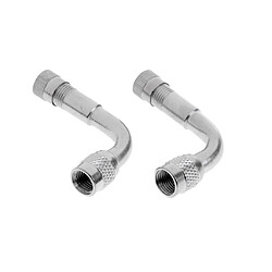 Avis 2 pièces Voiture Bike Air Tire Tire Valve Extension Steps Extender 90 Degree