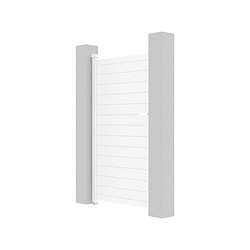 Acheter Habitat Et Jardin Portillon aluminium Eric - 101.2 x 180.9 cm - Blanc