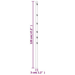 Acheter vidaXL Poteaux de clôture 15 pcs argenté 120 cm acier galvanisé