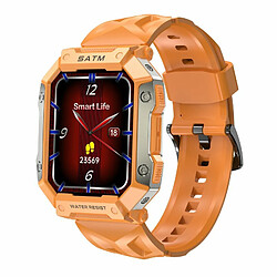 Montre Intelligente D'Oxygène De Pression Artérielle 5 Atm Bracelet De Remise En Forme Étanche Pour Android Xiaomi Orange