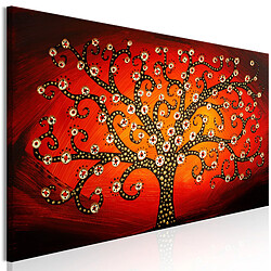 Decoshop26 Tableau toile de décoration murale impression premium en 1 partie sur châssis en bois motif Arbre ardent 135x45cm 11_0013839