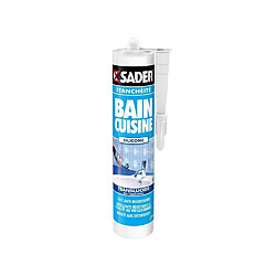 SADER Cartouche Mastic Silicone Etanchéité Bain et Cuisine - Translucide - 310ml