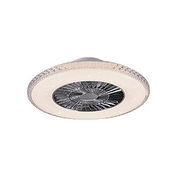 Lumière Harstad Ventilateur de Plafond Moderne Chrome 3000-6500K Télécommande