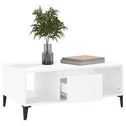 Acheter Maison Chic Table basse,Table Console Table d'appoint, Table pour salon Blanc 90x50x36,5 cm Bois d'ingénierie -MN75606