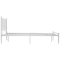 Maison Chic Lit adulte - Lit simple Cadre de lit,Structure du lit Contemporain Blanc Métal 120x200 cm -MN45460 pas cher