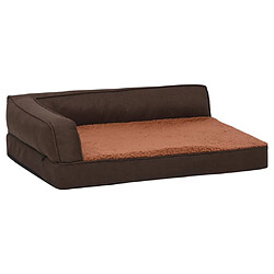 vidaXL Matelas de lit ergonomique de chien 60x42 cm Polaire aspect lin