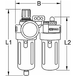 KS Tools Unité de traitement d'air 1/4"" 0,5-12 Bar 515.3355