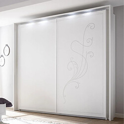 Dansmamaison Armoire 2 portes 243 cm à LEDs - LADY