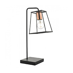 Luminaire Center Lampe de table Tower Cuivre poli,noir satiné 1 ampoule 49cm