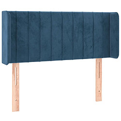 Avis Maison Chic Tête de lit moderne à LED lumineuse pour chambre - Décoration de lit Bleu foncé 83x16x78/88 cm Velours -MN30191