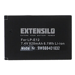 Vhbw EXTENSILO Batterie remplacement pour Canon LP-E12 pour appareil photo, reflex numérique (820mAh, 7,4V, Li-ion)