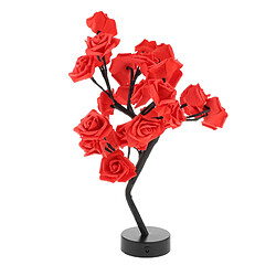 USB 24 LED Rose Tree Light Chambre Salon Saint Valentin Party Decor Rouge