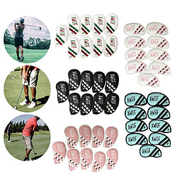 9x Golf Iron Headcover Set Étui De Protection De Tête De Club Doublé En Polaire Blanc