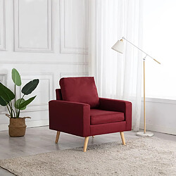 Maison Chic Fauteuil relax,Chaise pour salon Rouge bordeaux Tissu -MN78025